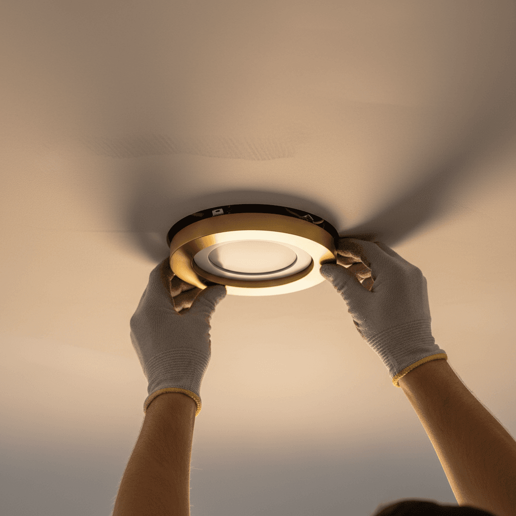 Pasang lampu dan downlight